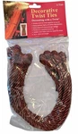 16" Burgundy Decorative Twist Ties Red Christmas Holidays Haute Wire. Fixed Price $12.00.