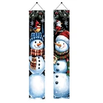 2PCS Christmas Snowman Porch Banners 71 X 12 Inch Vertical Holiday Door Decor.... Fixed Price $22.25.
