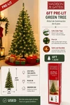 Madison & Gates 6FT Pre-lit Green Christmas Tree 150 Lights Indoor Used. Fixed Price $49.99.