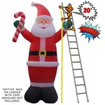20 Ft Inflatable Santa & Candy Cane New Box Christmas Yard Holiday Decoration. Fixed Price $323.65.