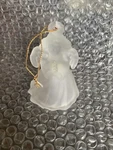 Vintage American Greetings Christmas Ornament Rejoice! Glass Angel Bell 4IN. Fixed Price $12.50.