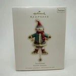 2008 Hallmark Ornament Yuletide Treasures Snowman New Box Pull String Action. Fixed Price $14.95.