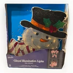Sienna Color Of Christmas Snowman Glazed Illumination Lights Window Decor. Fixed Price $12.99.