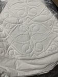 Pottery Barn Scroll Luster Velvet Tree Skirt Ivory. Fixed Price $59.00.