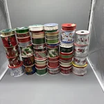 Lot Of 50 Holiday Assorted Ribon Merry Xmas Santa Snowman Christmas. Fixed Price $49.95.