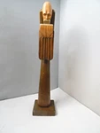 14" Monk Statue-hand Carved Wood Made In Puerto Rico/ayonder Novelties. Fixed Price $20.76.