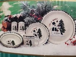 Atico International "let It Snow" 18 Piece Snowman Dinnerware Set. Open Box. Fixed Price $59.99.