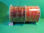 Christmas Ribbon W/wire Edges, 48FT. Happy Holidays X24FT. =2.5". Fixed Price $14.99.
