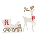 Home Accents Holiday 5 Ft. Polar Wishes Led Reindeer With Sleigh. Fixed Price $159.00.