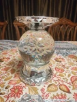 Roman Christmas Winter Led Lighted Rotating Snowflake Swirl Globe Candleholder. Fixed Price $50.00.