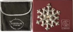 Vintage 1981 Gorham Sterling Silver Christmas Snowflake Tree Ornament Pouch& Box. Fixed Price $139.99.