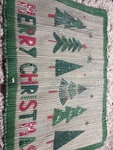 Hobby Lobby Merry Christmas Trees Door Mat 24X36 Cotton Hand-woven Spot Clean. Fixed Price $12.00.