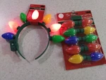 New Merry Brite Large Light Up Bulb ( Necklace + Headband ) Battery Included. Fixed Price $9.99.