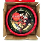 Coca-cola 12 Christmas Carol Sound Clock Santa Train Light Sensor Ccsct Red 8IN. Fixed Price $13.20.