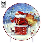 Mww Market Enchanted Santa - Chimney 4.5" Mini Plate Christmas Susan Winget Mint. Fixed Price $8.95.