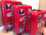 Ful Disney Minnie Mouse Red Hard Rolling Spinner Suitcase Luggage 3 Piece Set. Fixed Price $245.00.