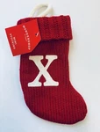 Knit Monogram Letter X Mini 8" Christmas Stocking Red Wondershop Home Decor. Fixed Price $9.75.