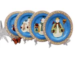Debbie Mumm Snowman Desert Salad Plate Set. Fixed Price $14.95.
