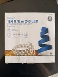 Ge Staybright 240-LIGHT 19.6-FT White Integrated Led Christmas Tape Lights. Fixed Price $24.99.