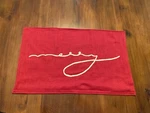 Pottery Barn / Christmas Merry Lumbar Pillow Cover 16 X 26" Red White Lettering. Fixed Price $59.00.