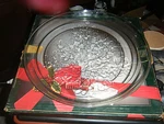 American Glass Christmas Tree 13" Embossed Serving Platter Plate. Fixed Price $39.94.