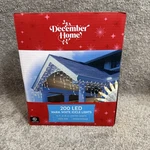 December Home 200 Ct Led Warm White Icicle Lights Christmas 18FT Wire. Fixed Price $19.99.