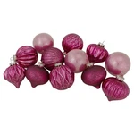 Northlight Set Of 12 Magenta Pink Finial And Glass Ball Christmas Ornaments. Fixed Price $44.09.