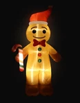 12 Foot Christmas Air Blown Inflatable Gingerbread Man With Cane Yard Decoration. Fixed Price $84.99.