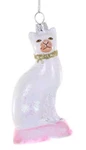 Cody Foster Christmas Kitty Cat Staffordshire Reproduction Glass Ornament -4.5''. Fixed Price $30.00.