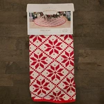 Wondershop Target Christmas Tree Skirt Red White Cream Plaid Snowflake Knit. Fixed Price $16.99.