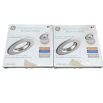 Lot Of 2 Ge 6-IN Brushed Nickel Baffle Recessed Light Trim 47830. Fixed Price $20.00.