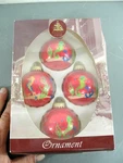 Enchanted Forest Glass Globe Seahorse Red Christmas Ornament Lot 4 Usa Vintage. Fixed Price $22.90.