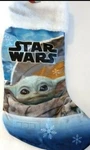 Disney Ruz Baby Yoda Mandalorian Star Wars 18'' Satin Christmas Stocking New. Fixed Price $12.00.
