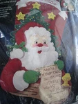 Bucilla Christmas Holiday Stocking Felt Applique Kit,dear Santa,size 27",83670. Fixed Price $112.50.