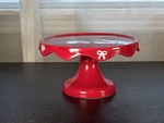 Target Bullseye's Playground Christmas Red With White Bows Ceramic Cake Stand. Fixed Price $19.99.