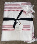 Hearth & Hand Magnolia Ivory Embroidered Stripe Christmas Tree Skirt 52" Tf. Fixed Price $18.39.