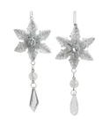Set Of 2 Metal Silver Snowflake Christmas Ornaments, By Kurt Adler. Fixed Price $13.99.