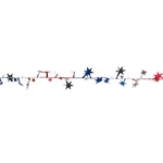 Beistle Red, Silver, Blue Gleam Flex Star Garland - Patriotic Party. Fixed Price $11.47.