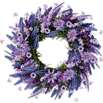 Sggvecsy Lavender Wreath For Front Door 22 Inch - Purple Daisy Spring Summer .... Fixed Price $33.92.