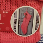 Holiday Time 36 Jumbo Christmas Stocking Knit Pink Pom Decor 2022. Fixed Price $10.00.