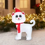 Gemmy 3.5 Ft Airblown Inflatable Christmas Kitty Wearing Santa Hat. Fixed Price $99.00.
