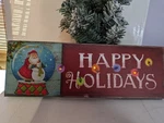 Christmas Happy Lighted Wall Hanging Sign. Lights Up Seasonal. Fixed Price $8.00.
