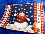 Tis The Season Patriotic Snowman Christmas Tapestry Placemats 13" X 19" Set Of 4. Fixed Price $12.99.