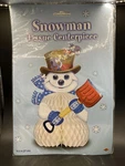 Beistle Snowman Honeycomb Art Tissue Centerpiece Winter Table Decoration 10.5. Fixed Price $9.99.