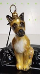 Joy The World Great Dane Fawn Sitting Dog Polish Glass Ornament Original Box. Fixed Price $57.55.