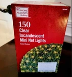 Home Accents Holiday 150 Clear Incandescent Mini Net Lights New Fast Shipping. Fixed Price $14.50.