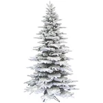 Fraser Hill Farm 7.5-FT. Flocked Mountain Pine Christmas Tree, White. Fixed Price $268.59.