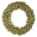 National Tree Company 60-INCH Downswept Douglas Wreath With Warm White Led Light. Fixed Price $250.00.