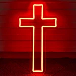 Jesus Cross Neon Sign Red Led Lights Wall Decor Art Lamp Light-upside Down. Fixed Price $57.62.