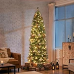 Yaheetech 7.5FT Pre-lit Kingswood Fir Pencil Artificial Hinged Christmas Tree Sk. Fixed Price $148.99.